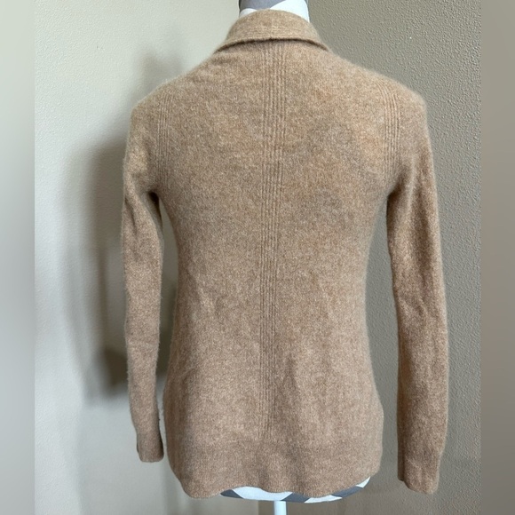 SAKS FIFTH AVENUE Tan Cashmere Sweater/cardigan, EUC! - Picture 3 of 7